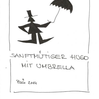 Sanftmutiger Hugo Mit Umbrella