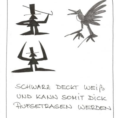 Schwarz Deckt Weiss